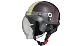 CROSS HALF HELMET BRN/IVORY