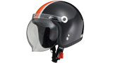 Barton Jet Helmet Black/Orange